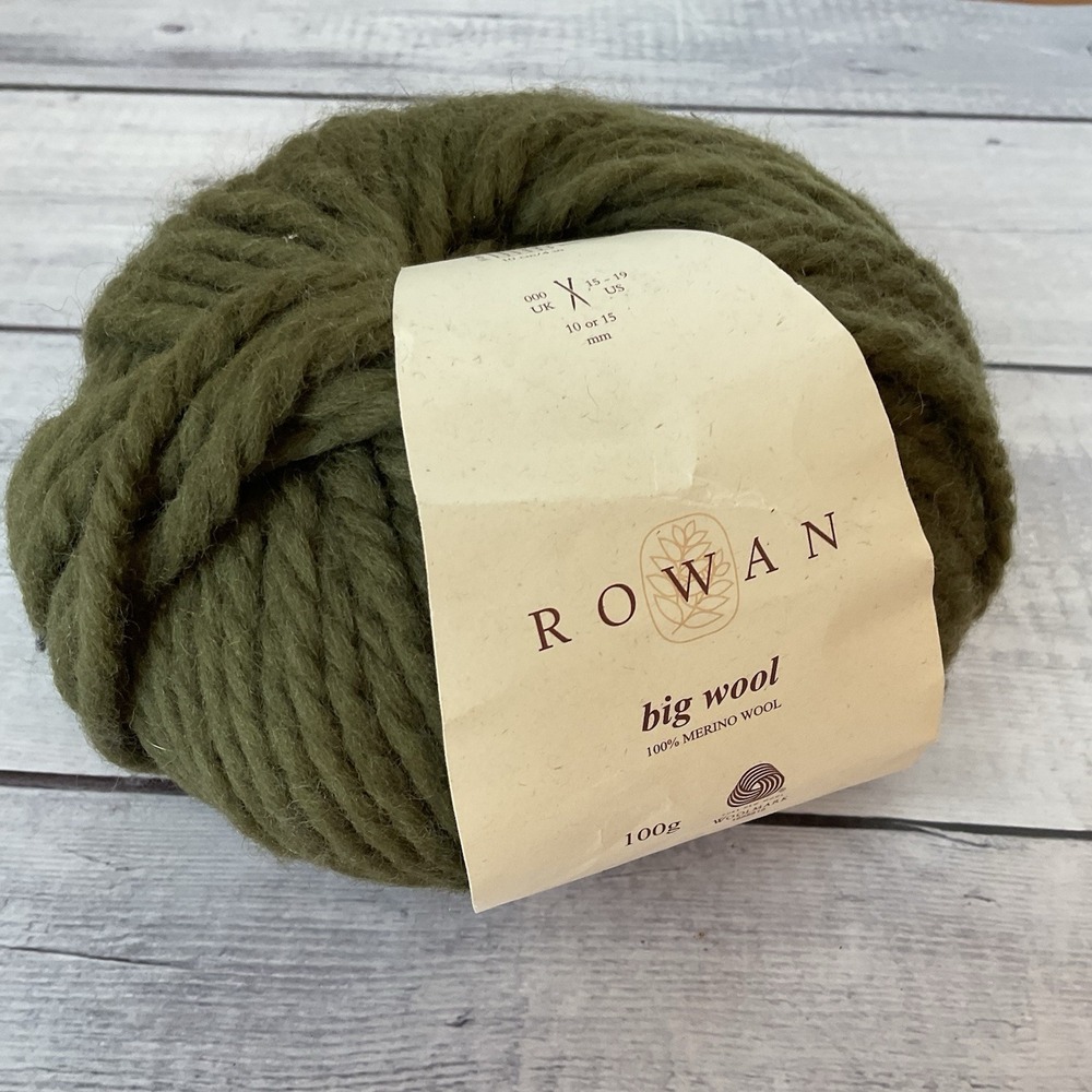 Rowan Big Wool Yarn 49‎ Lichen Green 100% Merino 100g 87 Yards Bulky